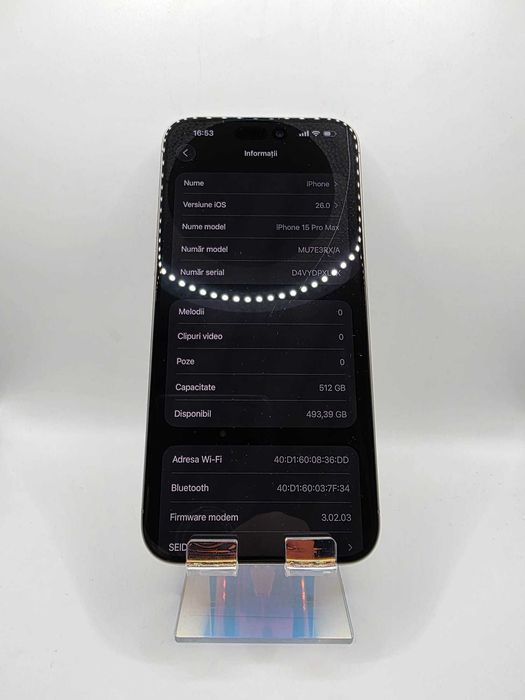 Iphone 15 Pro Max, MEM 512GB, RAM 8GB, Amanet Doamna Ghica, Cod:72279