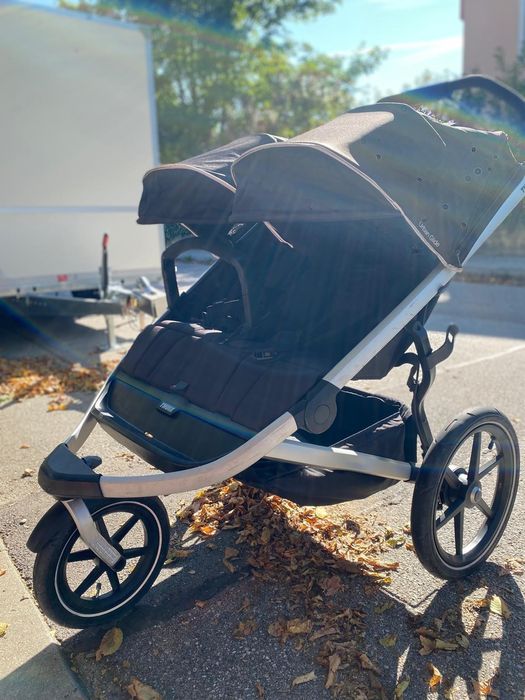 Cărucior pentru gemeni sau frati Thule Urban Glide 2 , dublu Jet Black