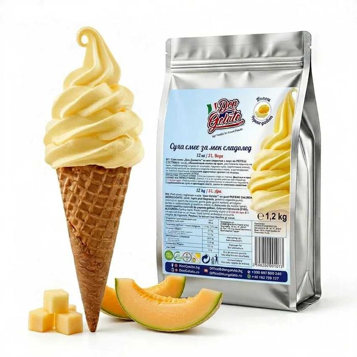 Praf de înghețată cu apă | Аparate profesionale - 12 arome | DonGelato