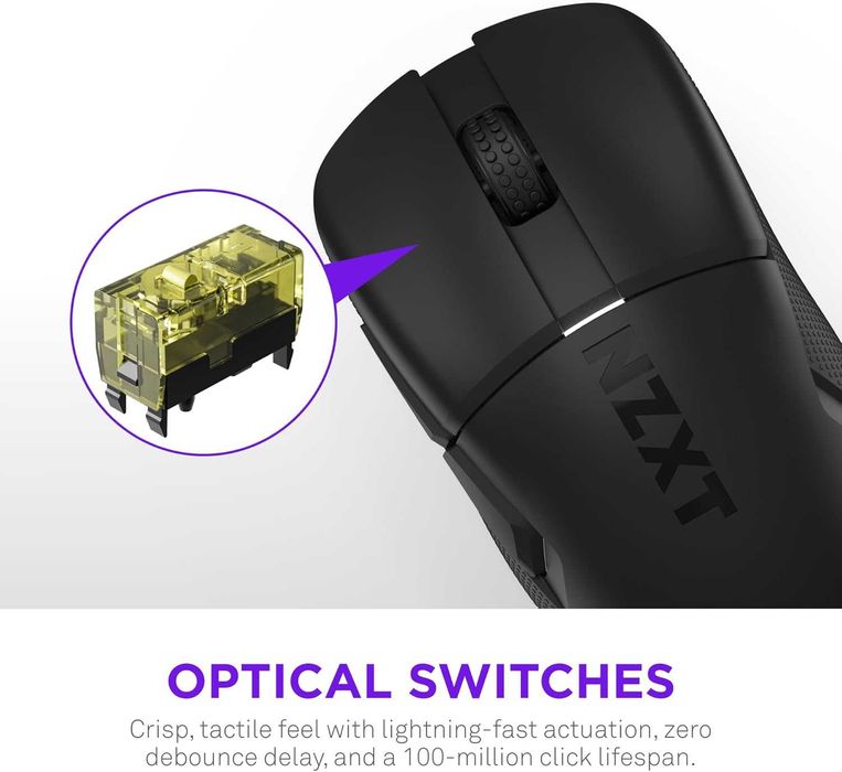 Gaming Mouse - NZXT Lift Elite Wireless Black/White Беспроводная мышка
