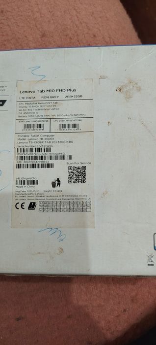 Vând tableta Lenovo Tab M10 Plus 4g