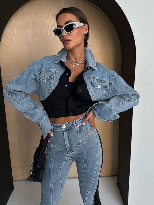 Дънкови якета balenciaga mugler acne studio