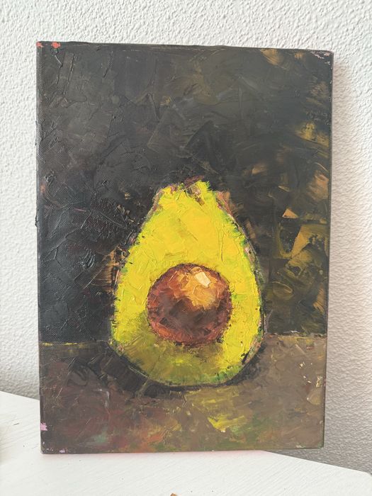 „Avocado” – pictură originală în ulei pe pânză
