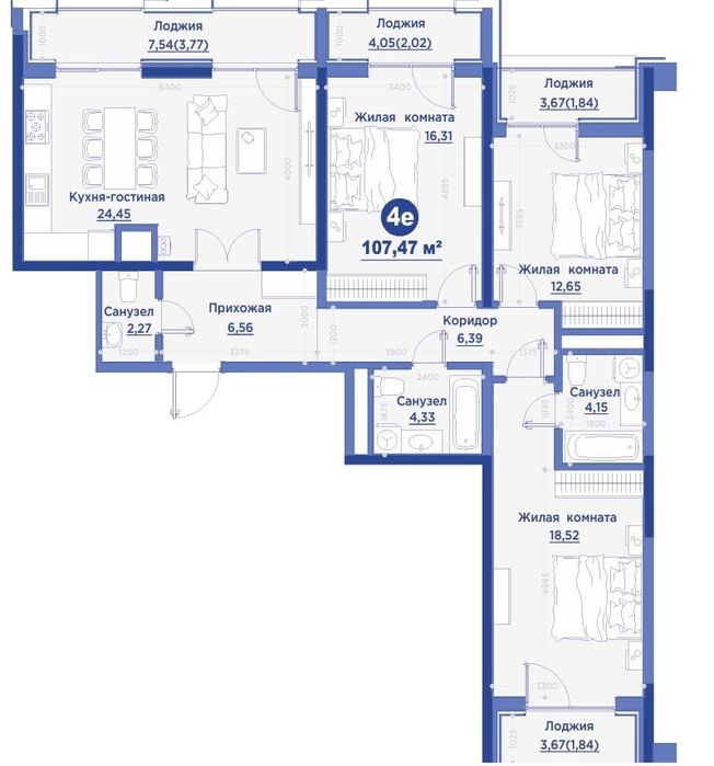 ЖК Regnum Plaza СОБСТВЕННИК! Murad Buildings Своя 4/8/14 107,47м²