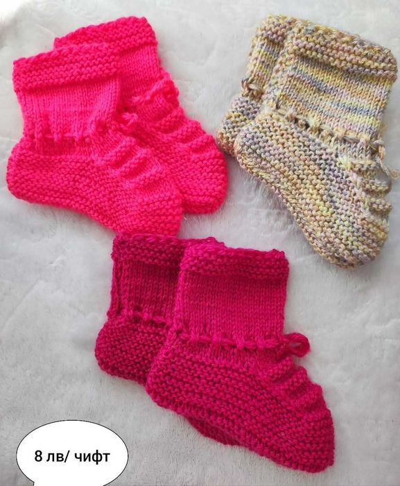 Ръчно плетени детски и бебешки терлици