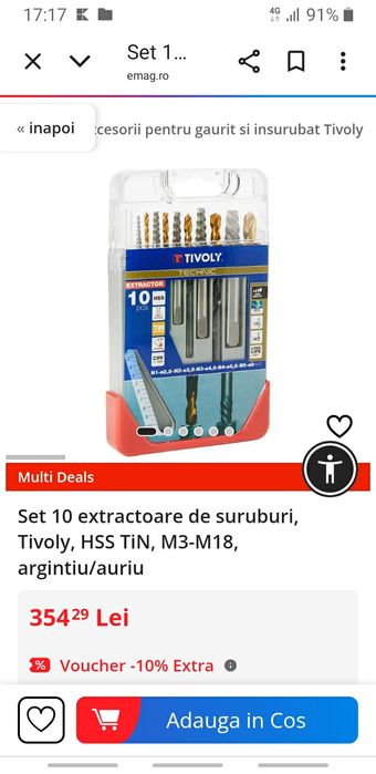 Extractoare tivoly suruburi rupte
