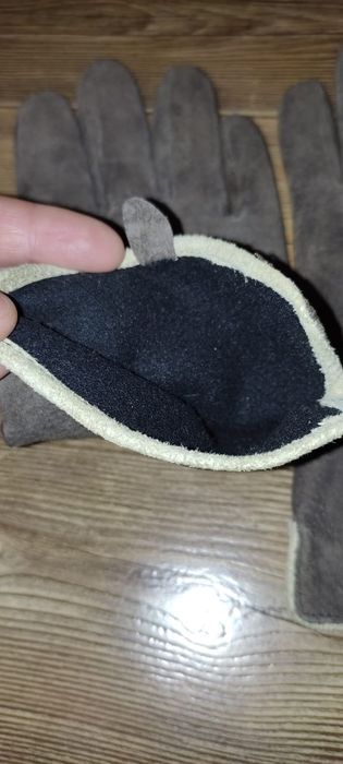 Замшевые натуральные перчатки