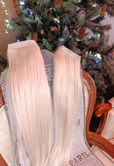 Естествена руса коса за удължаване 130 гр.