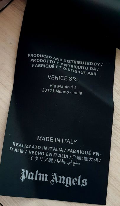 Palm Angels Flame Black Eagle  Italy L НОВО ОРИГИНАЛ Мъж Памучна Блуз