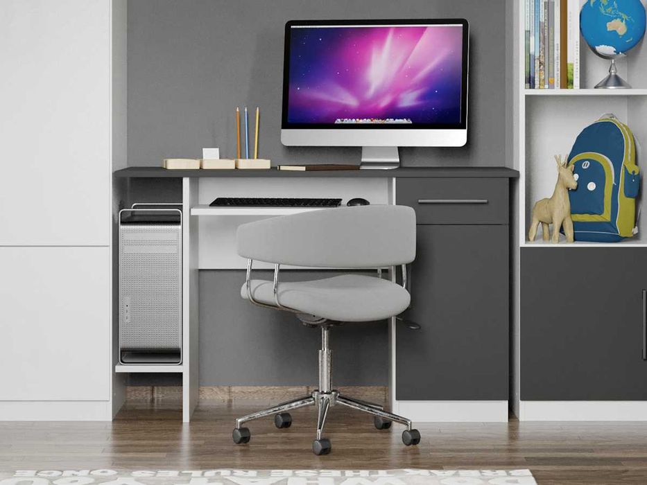 Birou Mihai Gri / Alb - Transport Gratuit in 4-10 zile