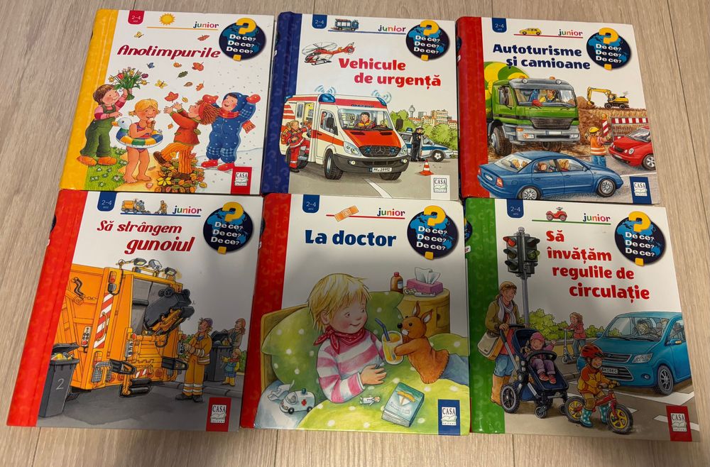 Set 6 cărți pentru copii 2–4 ani – colecția „De ce?” – Editura Casa