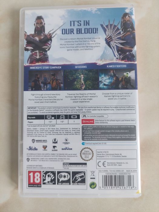 [NSwitch] Vând joc Mortal Kombat 1 pentru Nintendo Switch //poze reale