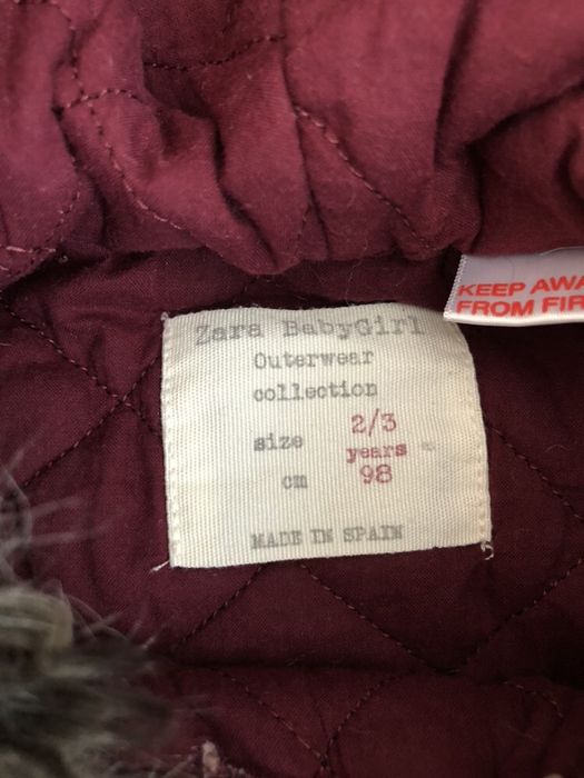 ZARA палто / размер 98 см