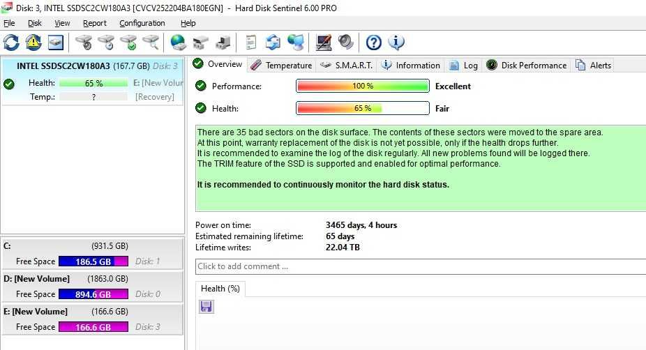 Solid-State Drive (SSD) Intel 520 180GB SATA 3 Model SSDSC2CW180A3