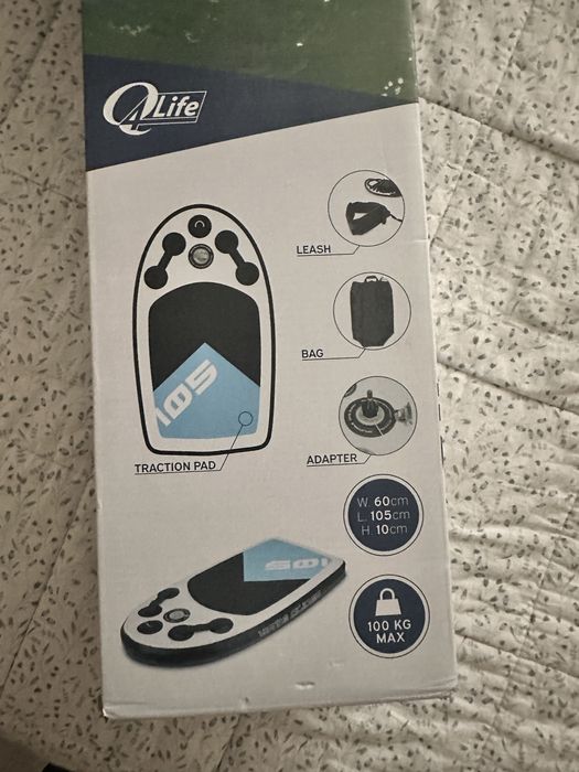 Надуваем бодиборд Q4Life дъска за сърф плувен сал