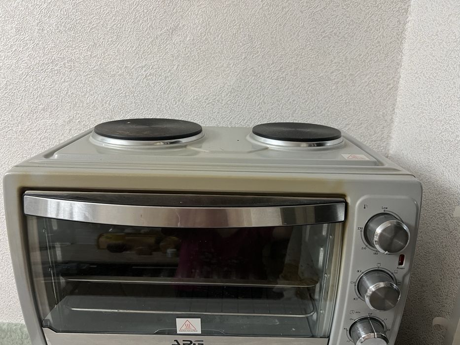 Элекропечь+ плита ARG с вертелом для куры гриль