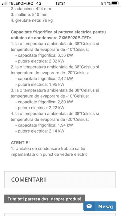Agregat Frigorific Copeland (Emerson,Tecumseh,Bitzer,Embraco)