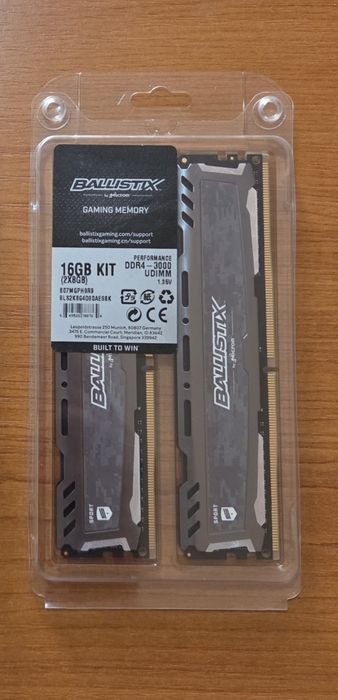 16GB DDR4, 16CL, Crucial Ballistix + Seasonic 620w  modulara
