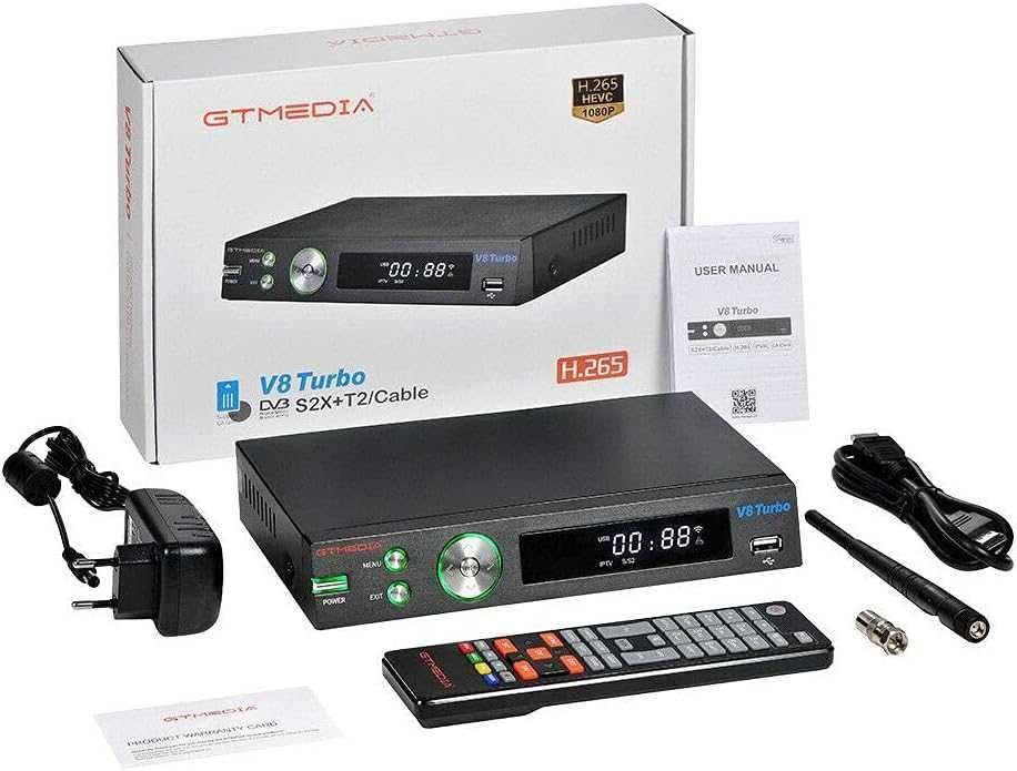 GTMedia V8 Turbo Pro2 H.265 наземен декодер и сателитен приемник