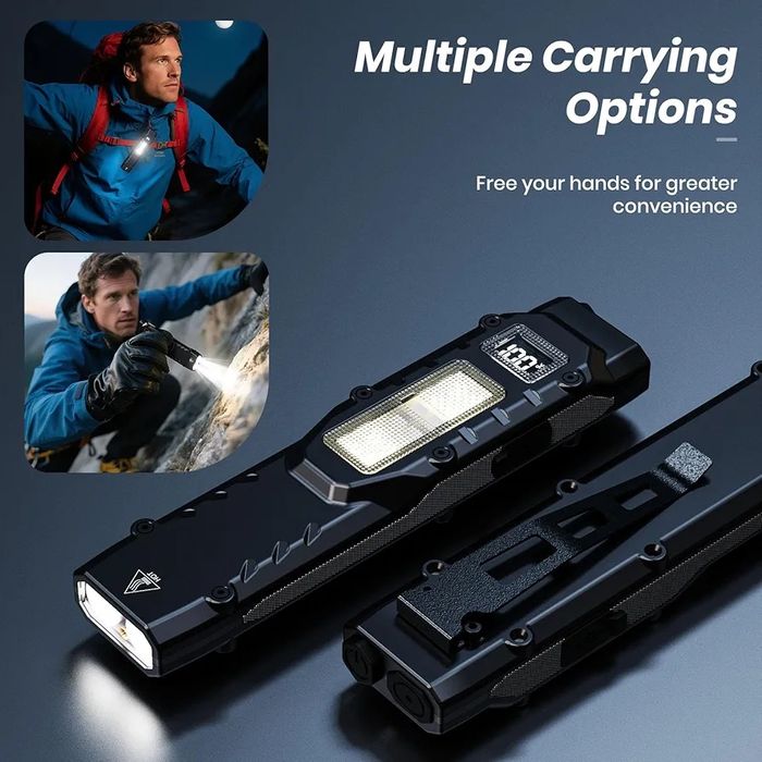 Многофункционален фенер, 1000mAh, 5-степенно регулиране, ярка светлина
