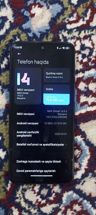 Xiaomi redmi note 9 pro bu