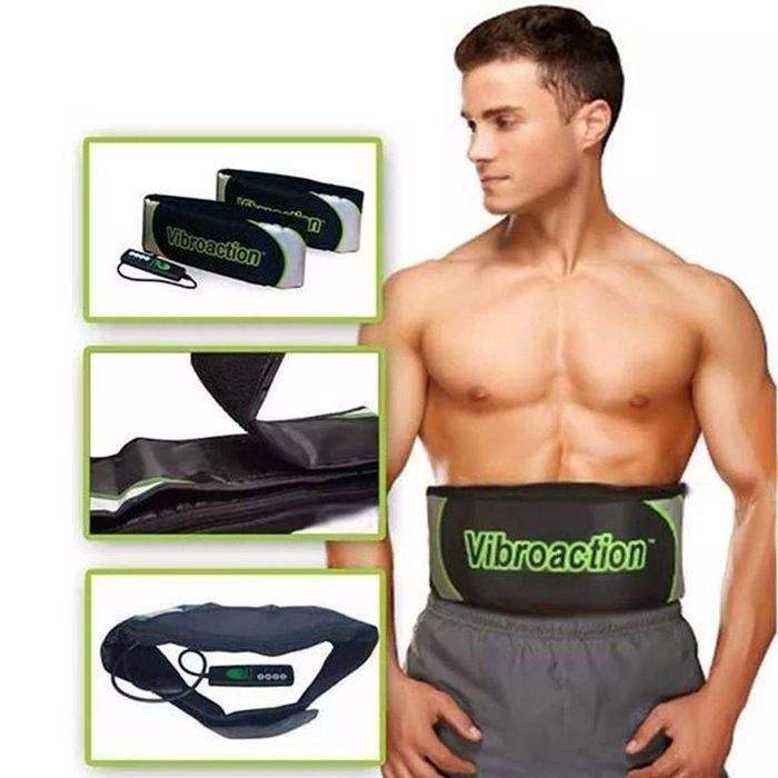 Вибриращ колан за отслабване Vibroaction, 12W, черно-зелен