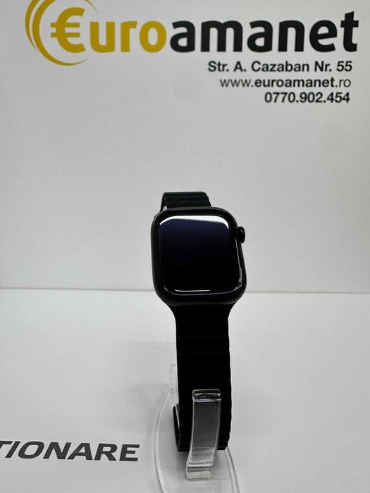Apple Watch 10 GPS, Carcasa Jet Black Aluminium 42mm, Black Sport -I-
