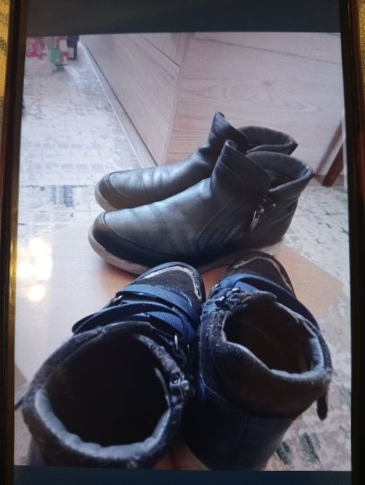 Ботинки кожанные, размер 34,37