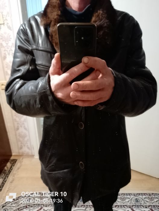 Куртка зимняя кожаная