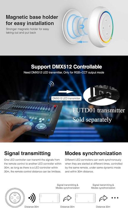 Controler LED RGBW  3-în-1, NOU, Factura
