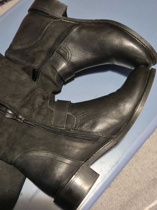 Cizme inalte piele naturala, imblanite, dama, 39, practic noi