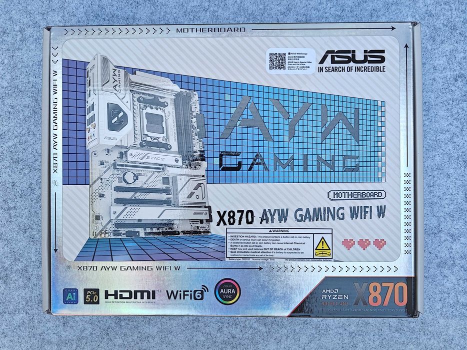 Материнская плата ASUS X870 AYW GAMING WIFI W AM5 DDR5 ATX