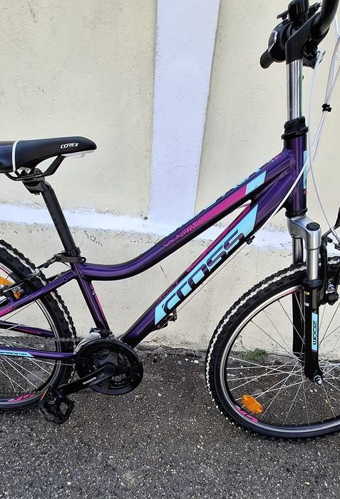 Bicicletă mtb de copii CROSS cadru din aluminiu pe 24 inchi