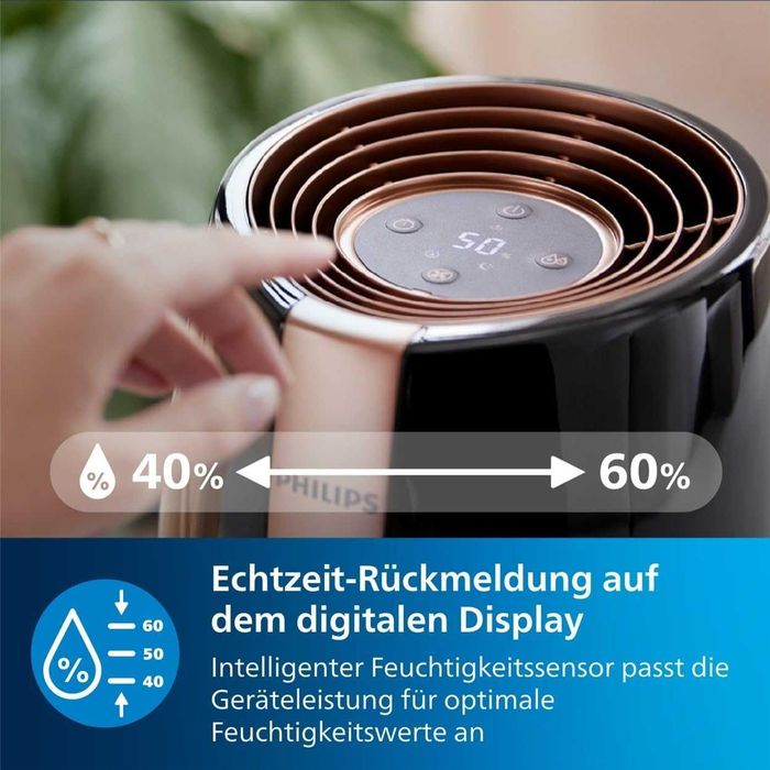 Овлажнител за въздух Philips 2000, технология NanoCloud HU2718/10, (33 dB)