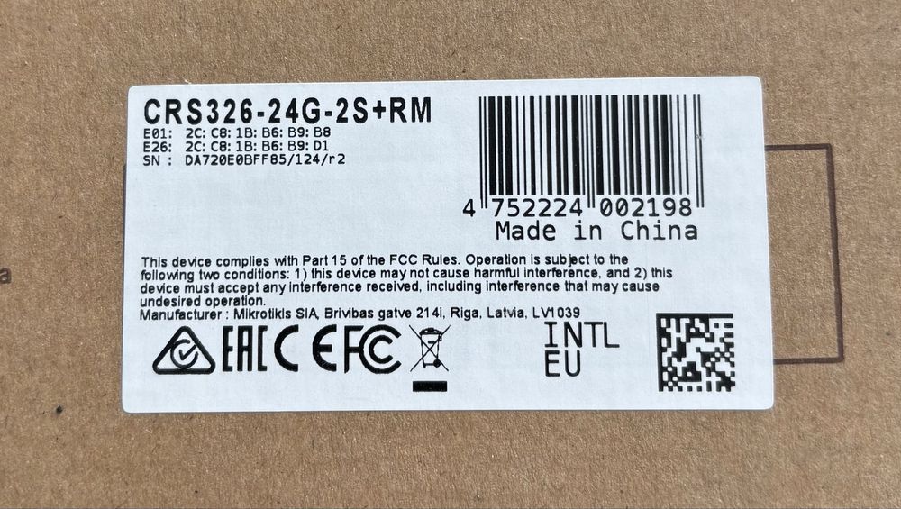 MikroTik CRS326-24G-2S+RM
