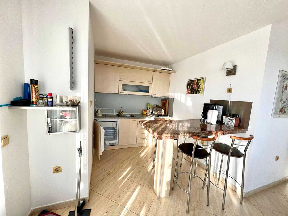 Обзаведен двустаен апартамент с гледка море в комплекс „ Етъра 2 “