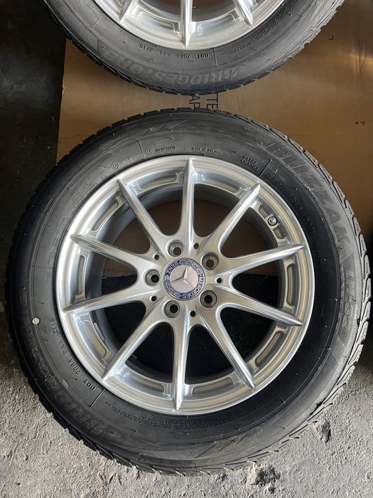 4 jante de mercedes cu anvelope 225/55/16 Bridgestone NoI