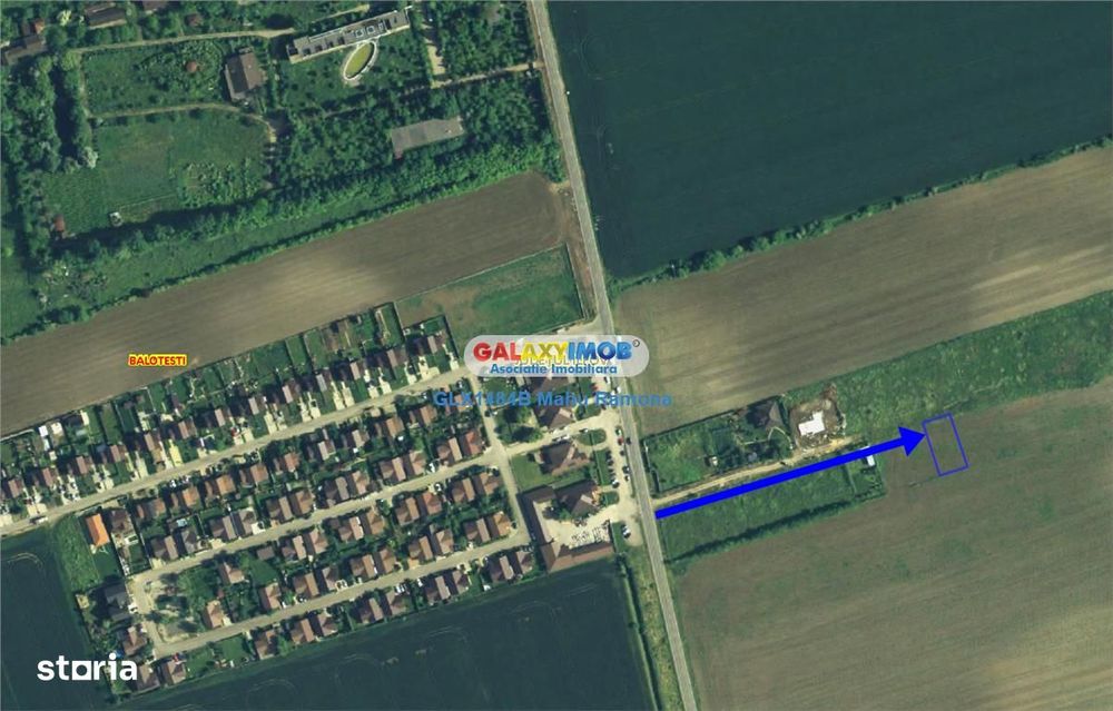 Teren pentru constructii, 704 mp Balotesti, zona inel A0