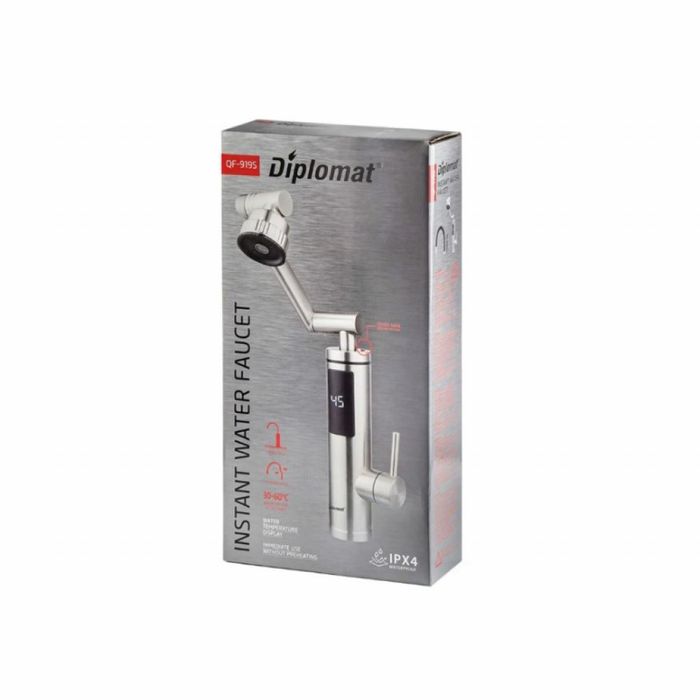 Смесител с нагревател, Водонагревател DIPLOMAT QF-919S с огъващ чучур