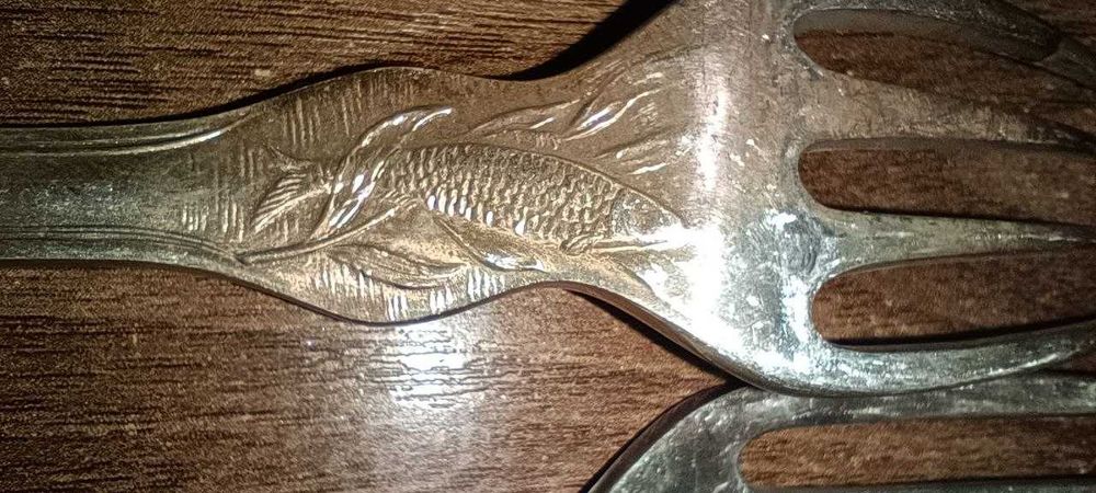 Редкие вилки для рыбы 6 шт, Посеребренный мельхиор СССР. Есть 3 набора