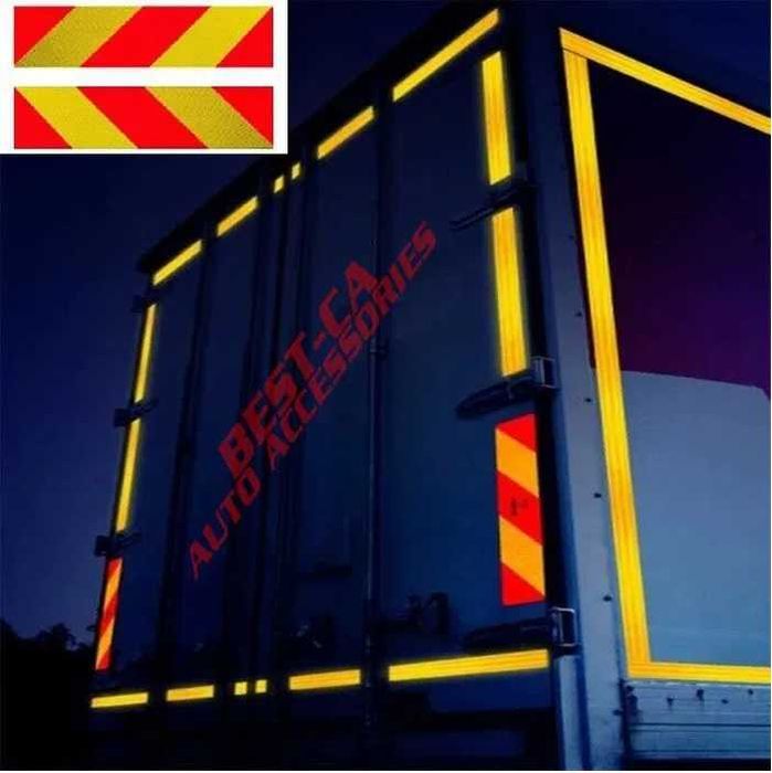 Комплект 2бр. светлоотразителна лена тип пчелна пита 57х13 см.