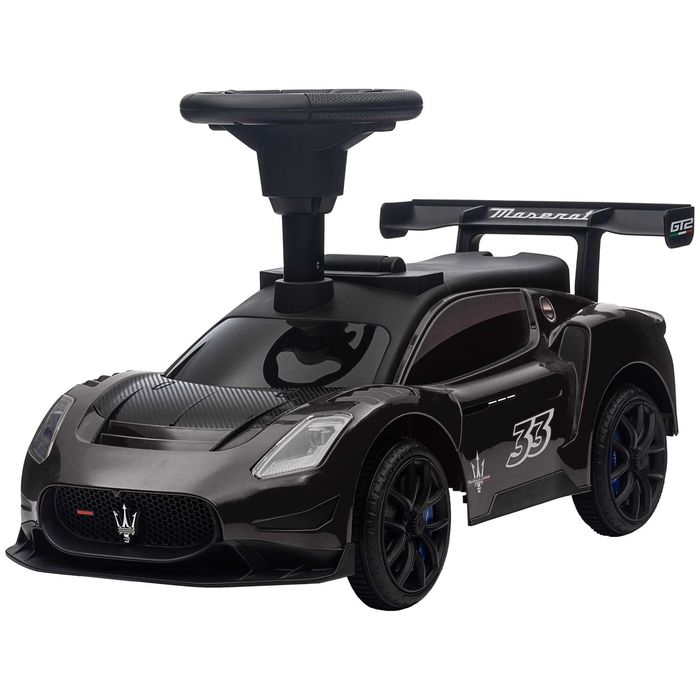 AIYAPLAY Количка за яздене, Maserati, място за съхранение, клаксон и музика, гуми Whisper, за 1,5 до 5 години, до 25 кг