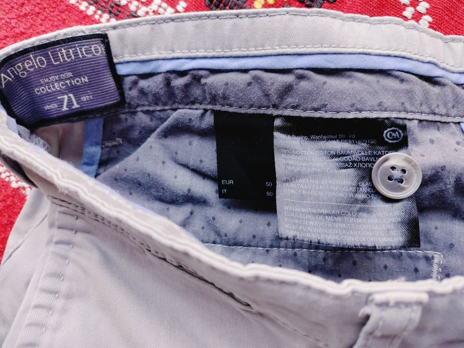 Pantaloni casual de bărbați Angelo Litrico (C&A) Gri deschis, croială slim, mărimea 50