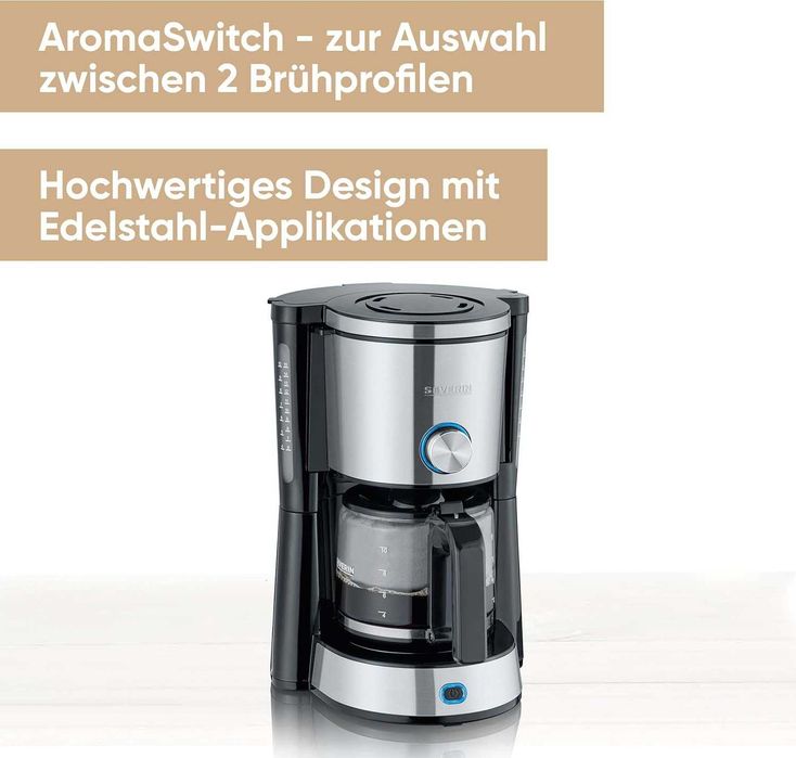 Шварц кафемашина Severin KA4825, Неръждаема стомана