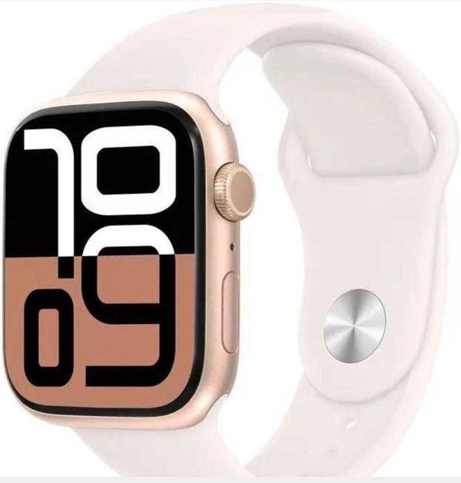 Apple Watch 10 GPS, Carcasa Rose Gold Aluminium 42mm, Light Blush Sport Band - s/m, SIGILAT, FACTURA, GARANTIE