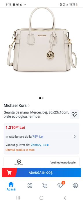 Geanta nou michael kors roz deschis piele  cumparat din Parndorf