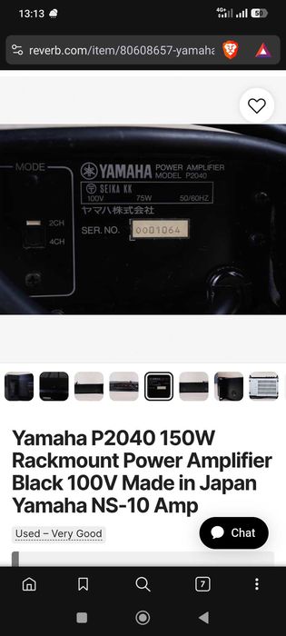 Vând Yamaha P2040 Stereo Power Amplifier 2/4ch Audio 75W Good în stare buna funcționare 10/10 vând doar in buzau cu proba desigur