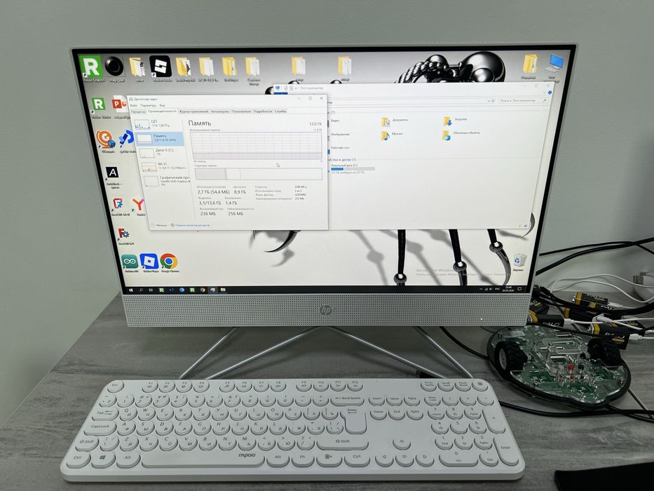 Моноблок HP 22- d10032ur intel j5040 4gb, 256nvme