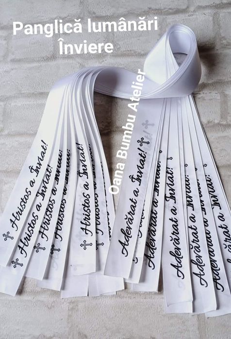 20 buc Panglica satin lumanari Inviere Pasti