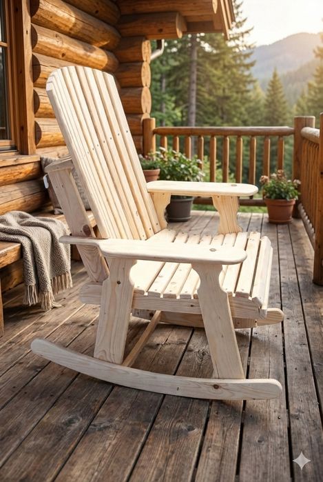 Scaun balansoar din lemn